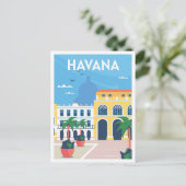 Havana Cuba Art Vintage Reise und Geschichte Postkarte (Stehend Vorderseite)