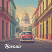 Havana Cuba Aufkleber (Vorderseite)
