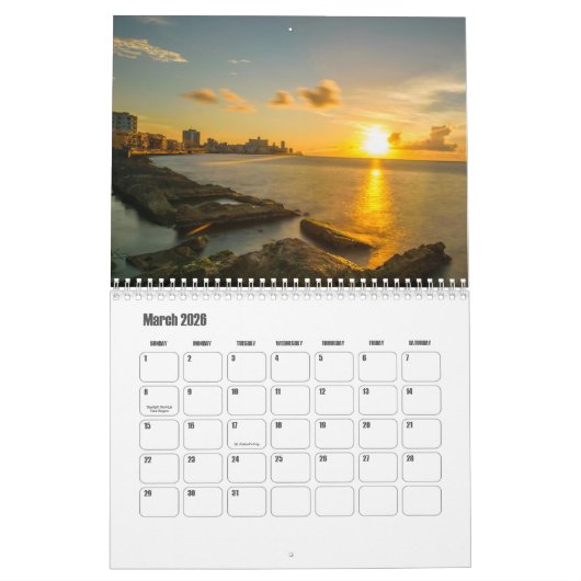 Havana-Cuba Calendar Kalender (Mär 2026)