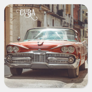 Havana CUBA Car Quadratischer Aufkleber