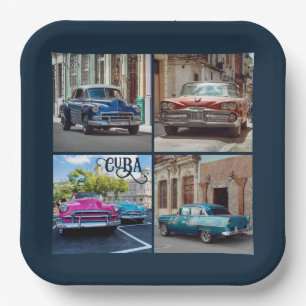 Havana CUBA Cars Pappteller