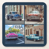 Havana CUBA Cars Rechteckiger Pappuntersetzer (Vorderseite)