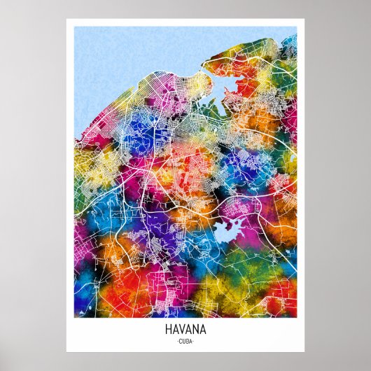 Havana Cuba City Map Poster (Vorne)