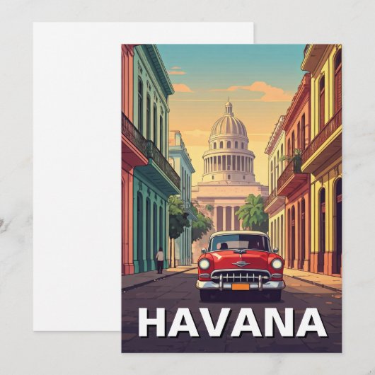 Havana Cuba Feiertagskarte (Vorne/Hinten)