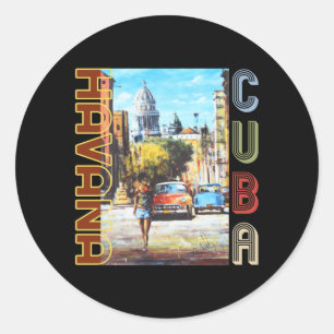 Havana Cuba Fine Art - National Hauptstadt Runder Aufkleber