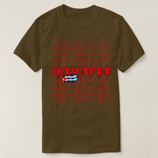 Havana Cuba Flag T-Shirt (Design vorne)