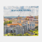 Havana CUBA Fleecedecke (Vorderseite (Horizontal))