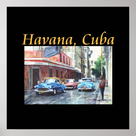 Havana Cuba Floridita Kunst, Dichtung und Musik Poster (Vorne)
