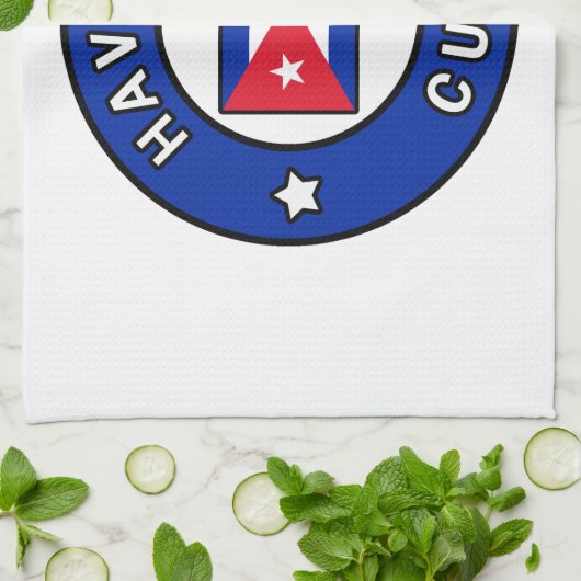 Havana Cuba Geschirrtuch (Gefaltet)