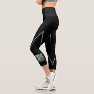Havana Cuba Graffiti Street Art - Liebe Habana Capri Leggings