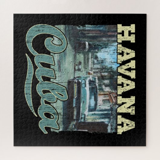 Havana Cuba Graffiti Street Art - Liebe Habana Puzzle (Horizontal)