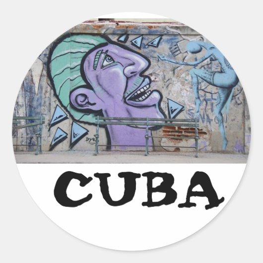 Havana Cuba Graffitti Aufkleber (Vorderseite)