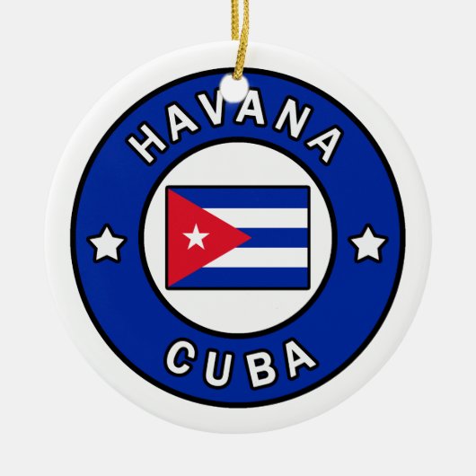 Havana Cuba Keramik Ornament (Vorne)