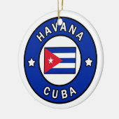 Havana Cuba Keramik Ornament (Links)