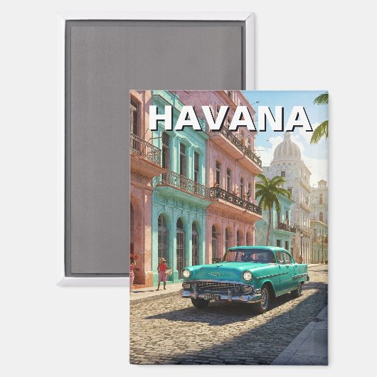 Havana Cuba Magnet (Vorderseite/Rückseite)