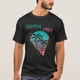 Havana Cuba Palmen Retro Ocean Surfing Hispani T-Shirt
