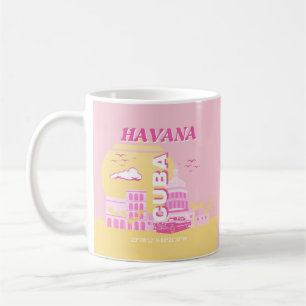Havana Cuba Pink Preppy Art Kaffeetasse