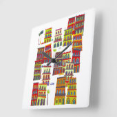 Havana Cuba Quadratische Wanduhr (Winkel)