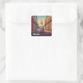 Havana Cuba Quadratischer Aufkleber (Tasche)