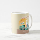 Havana Cuba Retro Art Kaffeetasse (VorderseiteRechts)