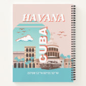 Havana Cuba Retro Art Notizblock (Rückseite)