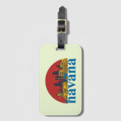 Havana Cuba Retro City Skyline Stadtbild Gepäckanhänger (Vorderseite Vertikal)