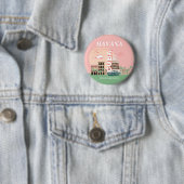 Havana Cuba Retro Vintage Kunst Button (Beispiel)