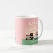 Havana Cuba Retro Vintage Kunst Kaffeetasse (VorderseiteRechts)