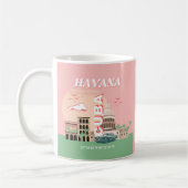 Havana Cuba Retro Vintage Kunst Kaffeetasse (Links)
