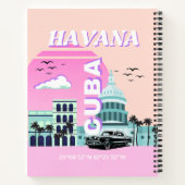 Havana Cuba Rosa Notizblock (Rückseite)