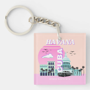 Havana Cuba Rosa Schlüsselanhänger