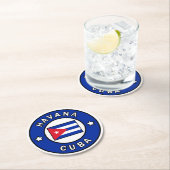 Havana Cuba Runder Pappuntersetzer (Vor Ort)