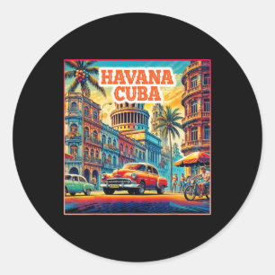 Havana Cuba Shirts Familienreise Vintag Ret. Runder Aufkleber