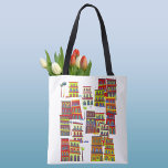 Havana Cuba Tasche<br><div class="desc">Moderne zeitgenössische Stadtkunst auf der Basis von Havanna,  Kuba. Lebhafte Farben und lustige Details. Originelle Kunst von Nic Squirrell.</div>