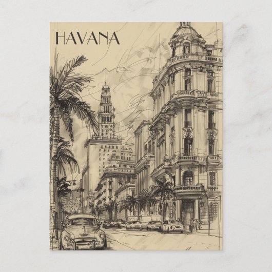 Havana Cuba Travel Postkarte (Vorderseite)
