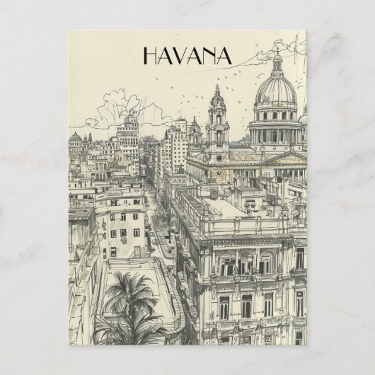 Havana Cuba Travel Postkarte (Vorderseite)