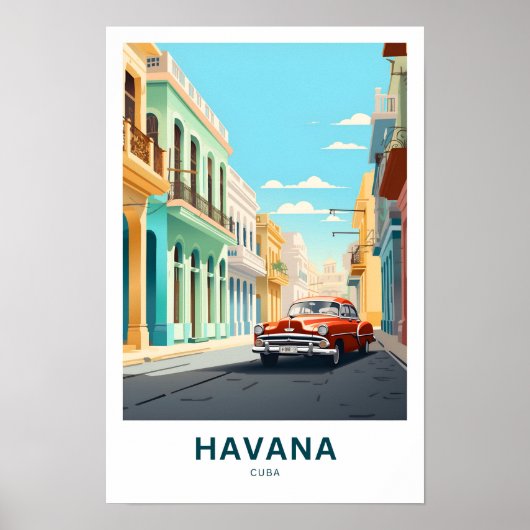 Havana Cuba Travel Print Poster (Vorne)