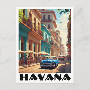 Havana Cuba Vintage Car Postkarte