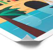 Havana Cuba Vintage Travel Illustration Poster (Ecke)