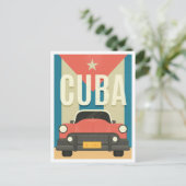 Havana Cuba Vintage Travel Illustration Postkarte (Stehend Vorderseite)