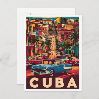 Havana Cuba Vintage Travel Postkarte
