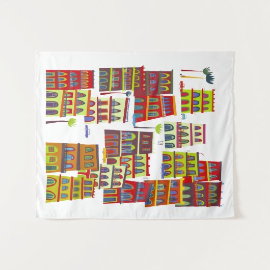 Havana Cuba Wandteppich (Vorderseite (Horizontal))