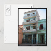 Havana Gebäude grün Postkarte (Vorne/Hinten)