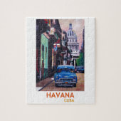 Havana in Kuba - EL Capitolo mit Oldtimer Puzzle (Vertikal)