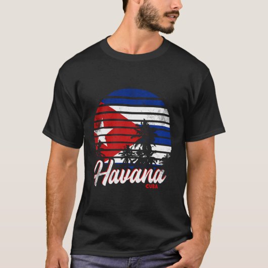 Havana Kuba-Flagge T-Shirt (Vorderseite)