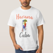 Havana-Kuba, Papagei T-Shirt (Vorderseite)