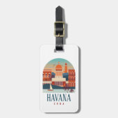 Havana Kuba Vintag Minimal Retro Travel Gepäckanhänger (Vorderseite vertikal)