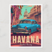 Havana Kuba Vintage Kunstreise Postkarte (Vorderseite)