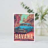 Havana Kuba Vintage Kunstreise Postkarte (Stehend Vorderseite)