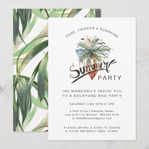 Havana Nächte Sommerparty im Hinterhof Einladung
